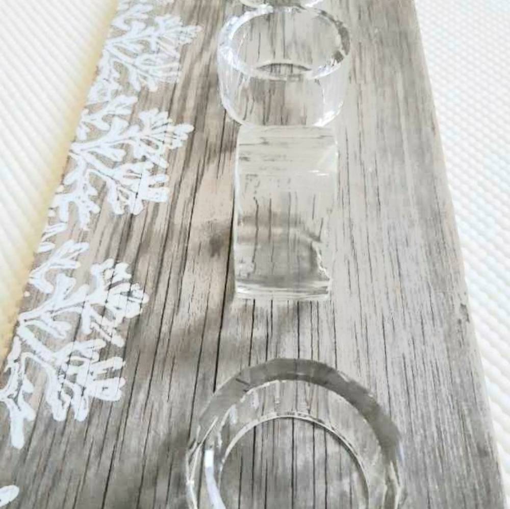Vintage Crystal O. Casini Signed Napkin Rings( 4), Rare, Mint